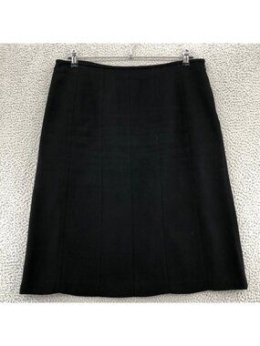 Kasper Skirt Womens 18 Plus Black Panel Straight Pencil Midi Office Career Work